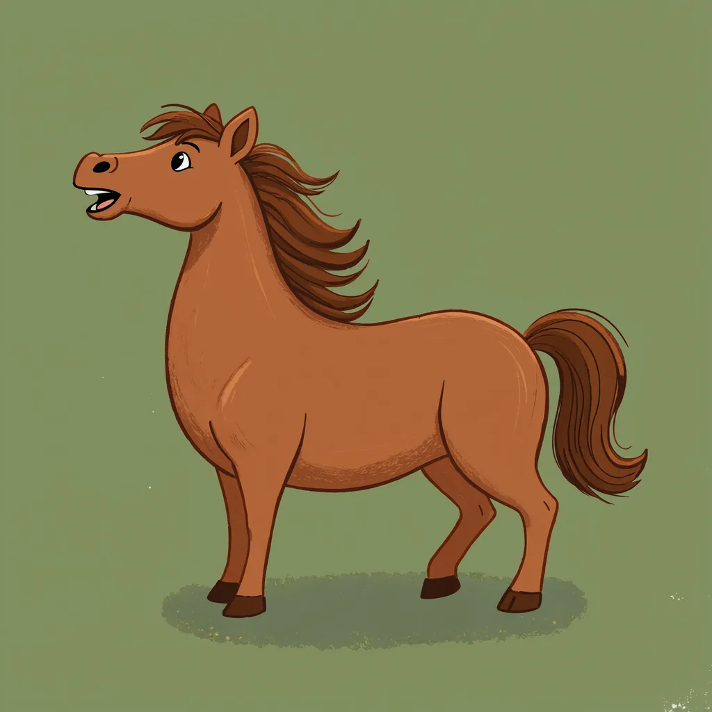 le cheval hennit