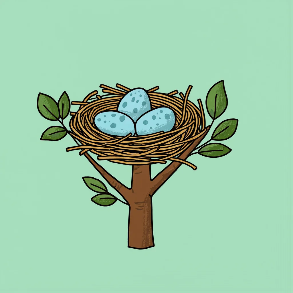 le nid au printemps