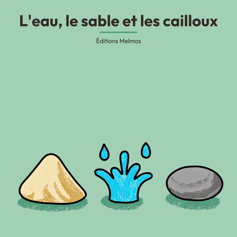 Couverture de L'eau, le sable et les cailloux