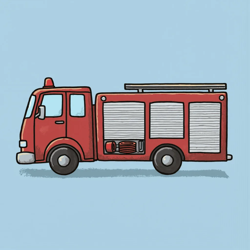 le camion de pompiers